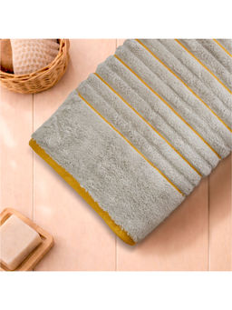 SPACES - Grey Exotica Cotton 575 Gsm Dobby Weave Premium Bath Towel