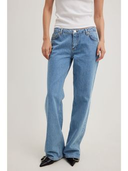 NA-KD - Light Blue Low Waist Jeans