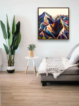 The Art House - Abstract Painting Multicolor (30X30 Inches)