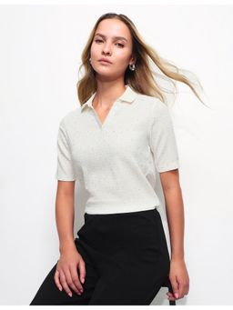 U.S. POLO ASSN. - Embellished Textured Polo T-Shirt