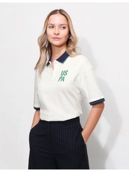 U.S. POLO ASSN. - Boxy Fit Solid Polo T-Shirt