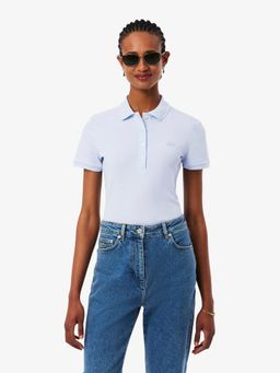 Lacoste - Blue Slim Fit Stretch Petit Pique Polo T-Shirt