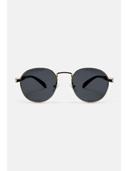 Snitch - Round Full Rim Grey Lens Sunglasses