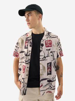 The Souled Store - Kung Fu Panda Sketchy Panda Men Summer Shirt