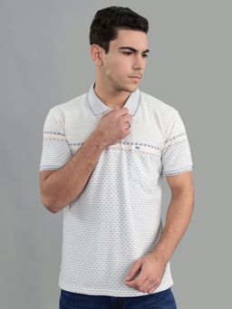 Monte Carlo - Grey Stripes Half Sleeves Polo T-Shirt