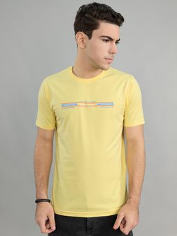 Monte Carlo - Yellow Printed Half Sleeves T-Shirt