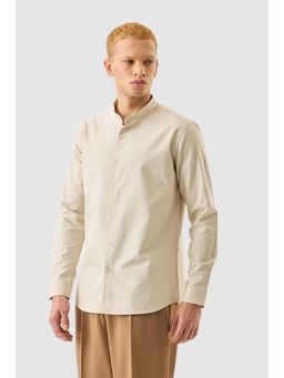 Snitch - Men Beige Solid Casual Shirt