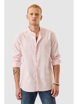 Snitch - Men Pink Solid Casual Shirt