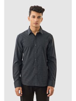 Snitch - Men Black Checks Formal Shirt