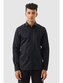 Snitch - Men Black Embellished Casual Shirt