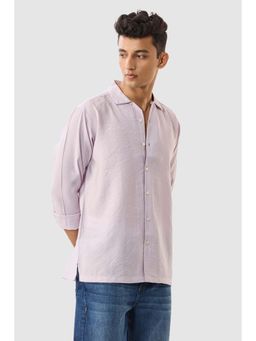 Snitch - Men Lavender Solid Casual Shirt