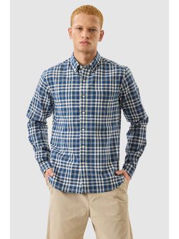 Snitch - Men Blue Checks Casual Shirt