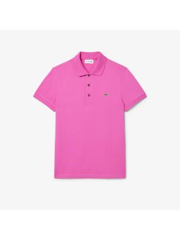 Lacoste - Slim Fit Stretch Mini Pique Polo T-Shirt- Pink