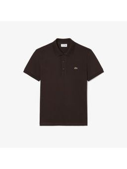 Lacoste - Slim Fit Stretch Petit Pique Polo T-Shirt- Brown