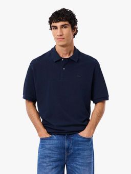 Lacoste - Loose Fit Heavy Pique Polo T-Shirt- Navy Blue
