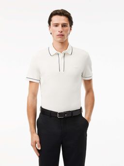 Lacoste - Regular Fit Paris Stretch Pique Polo T-Shirt- White