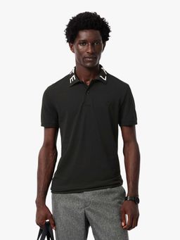 Lacoste - Slim Fit Jacquard Branded Polo T-Shirt- Black