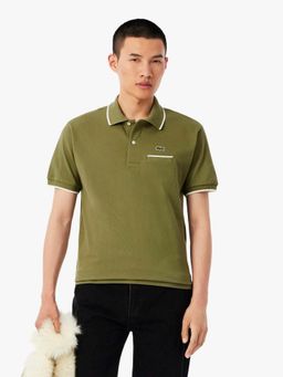 Lacoste - Classic Fit Pocket Accent L.12.12 Polo T-Shirt- Olive