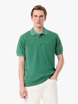 Lacoste - Classic Fit L.12.12 Washed Effect Polo T-Shirt- Green