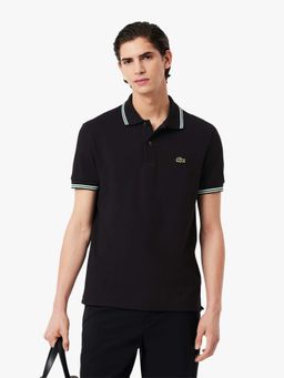 Lacoste - Regular Fit Trim Accent L.12.12 Polo T-Shirt- Black
