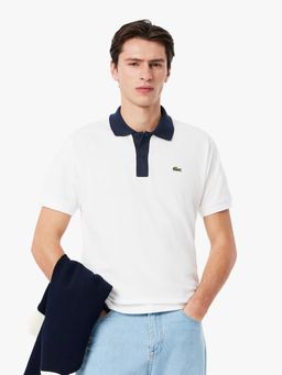 Lacoste - Classic Fit Contrast Collar L.12.12 Polo T-Shirt- White