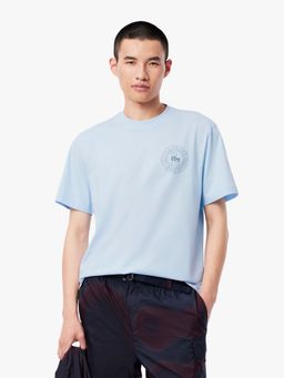 Lacoste - Print Badge T-Shirt- Blue