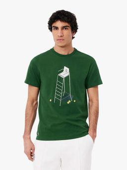 Lacoste - Tennis Heritage Print T-Shirt- Green