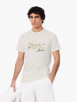 Lacoste - Rene Print Tennis Heritage T-Shirt- White