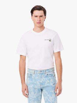 Lacoste - Print Motif T-Shirt- White