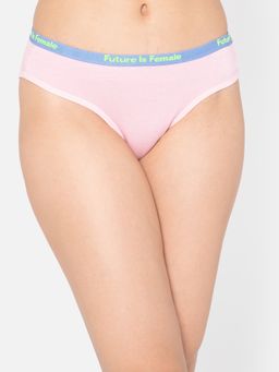 Clovia - Low Waist Bikini Panty In Baby Pink - Cotton