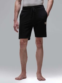 U.S. POLO ASSN. - Men Black Cotton Rich Oes11 Lounge Shorts
