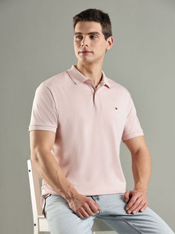 Tommy Hilfiger - Solid Regular-Fit Cotton Polo T-shirt - Pink