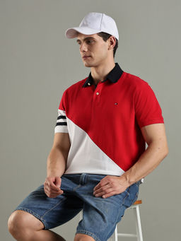 Tommy Hilfiger - Colorblock Regular-Fit Cotton Polo T-shirt - White