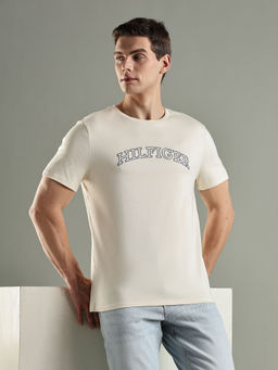 Tommy Hilfiger - Solid Logo Regular-Fit T-Shirt - Off White
