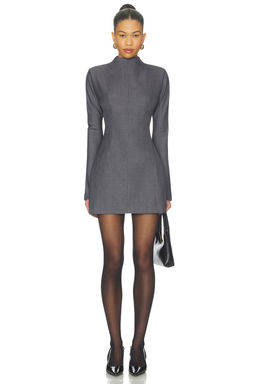 AEXAE - Wool Contoured Turtleneck Long Sleeve Mini Dress