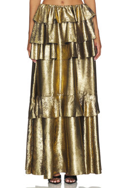 AKNVAS - Vilhelmine Gold Tiered Skirt