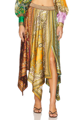 Alemais - Clemenza Spliced Scarf Silk Skirt