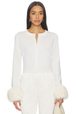 Alice + Olivia - Dollie Faux Fur Cuff Cardigan