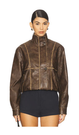 ALL THE WAYS - Bella Faux Leather Bomber