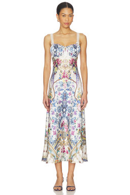 Camilla - Gathered Bodice Bias Dress