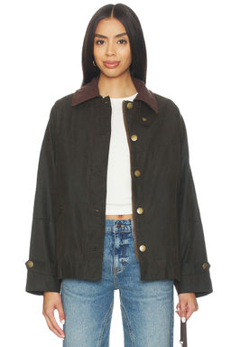 Free People - x We The Free Cori Waxed Jacket In Olive