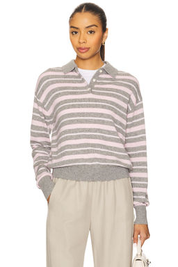 Guest In Residence - Collegiate Stripe Polo Sweater