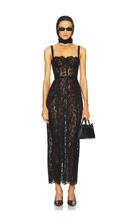 Helsa - The Lace Column Dress
