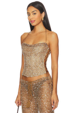 Jaded London - Draped Lace Up Corset Top