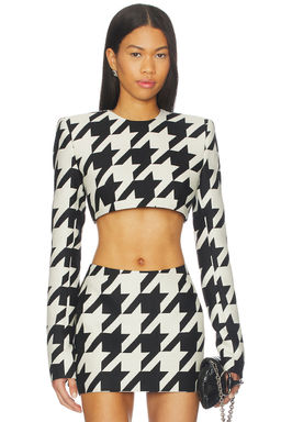 LaQuan Smith - Cropped Shoulder Pad Top