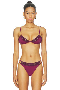Leslie Amon - Garis Trim Bikini Top