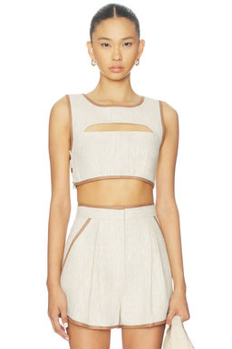 Matthew Bruch - Bound Cutout Crop Top