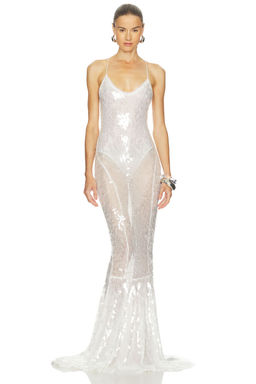 Norma Kamali - Low Back Fara Slip Fishtail Gown