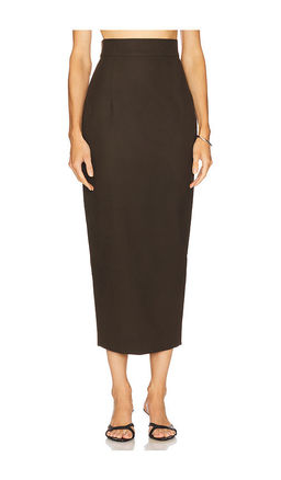 SAU LEE - Nomi Suede Skirt