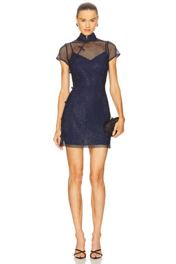 SAU LEE - Serena Crystal Mini Dress